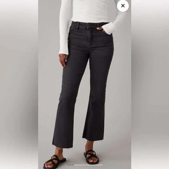 American Eagle Kick Boot Crop Jeans in vintage black - Picture 6 of 8